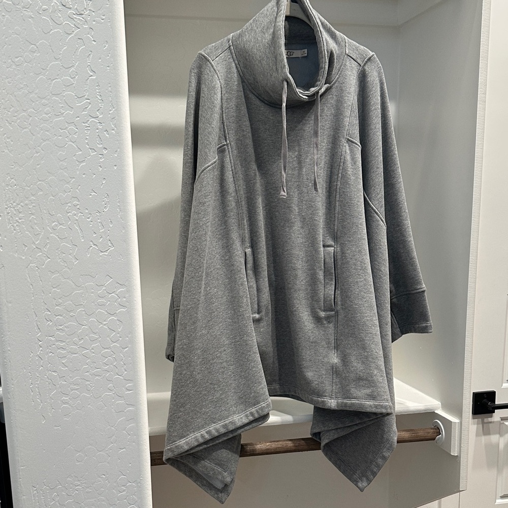 UGG Pichot Gray Turtleneck Oversized Poncho